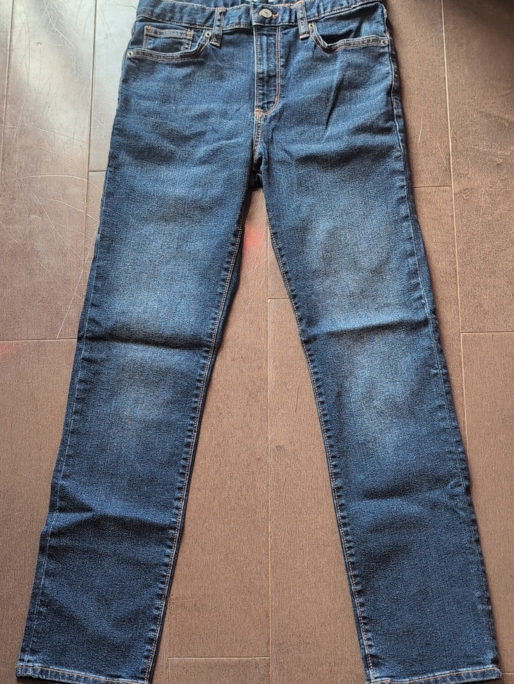 Women's Dark Blue Slim Straight Jeans